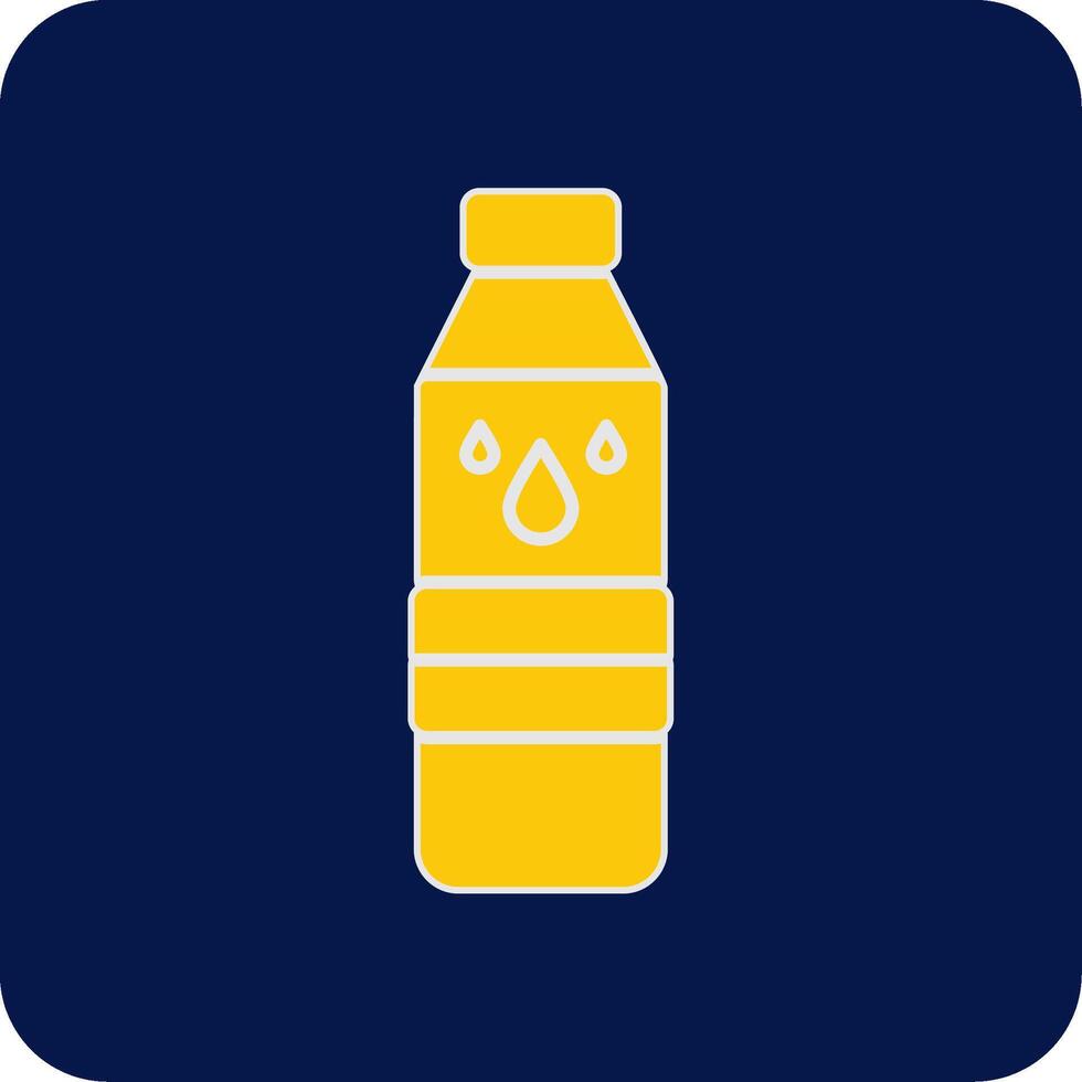 Water Bottle Glyph Square Two Color Icon vector