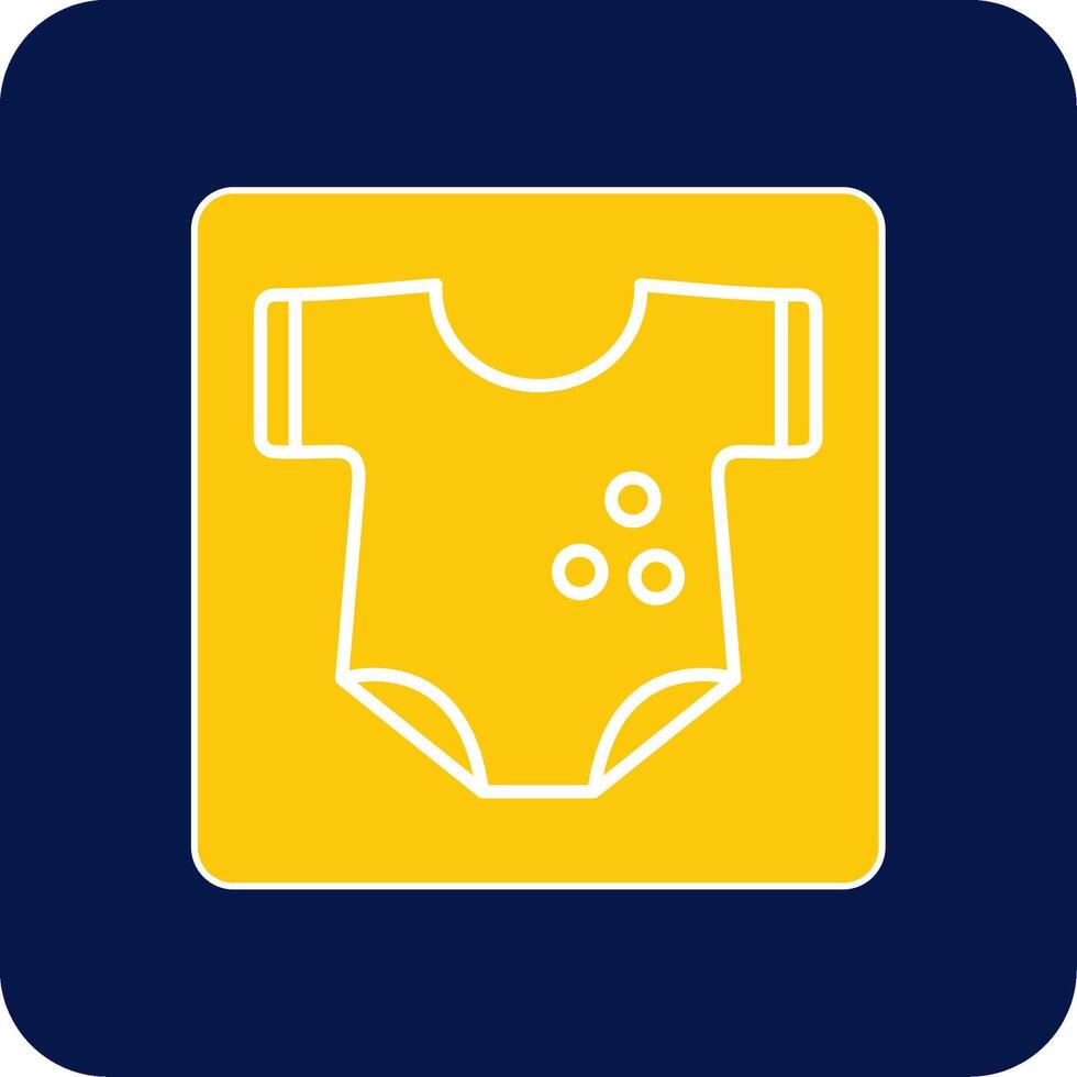 Baby Clothes Glyph Square Two Color Icon vector