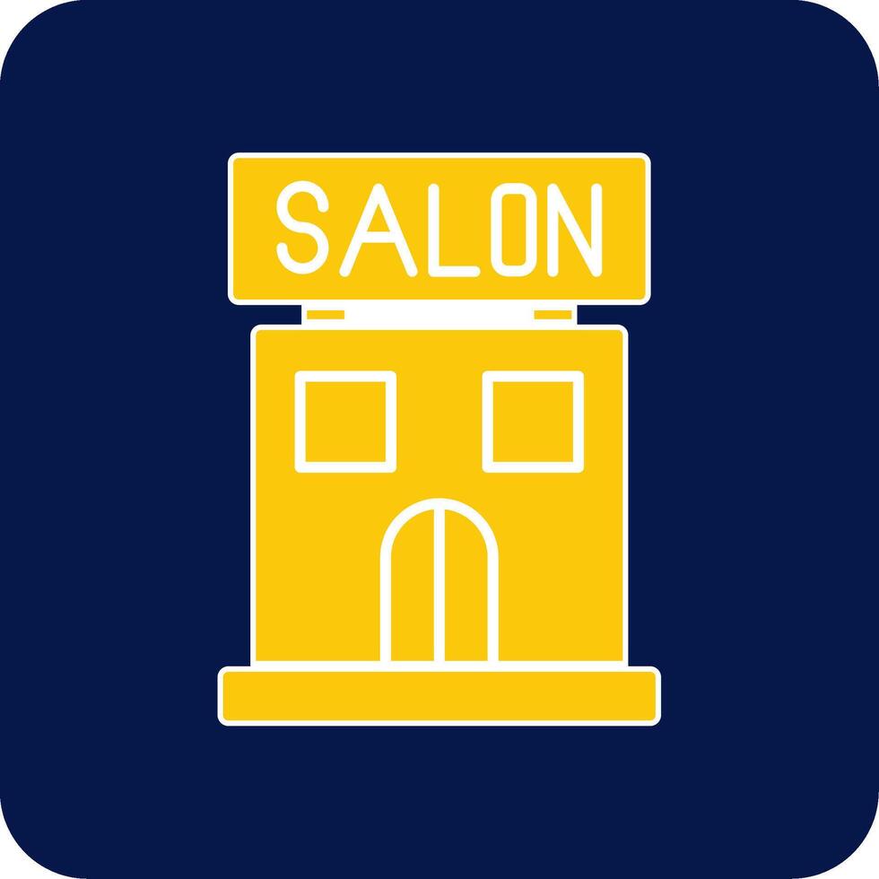 Salon Glyph Square Two Color Icon vector