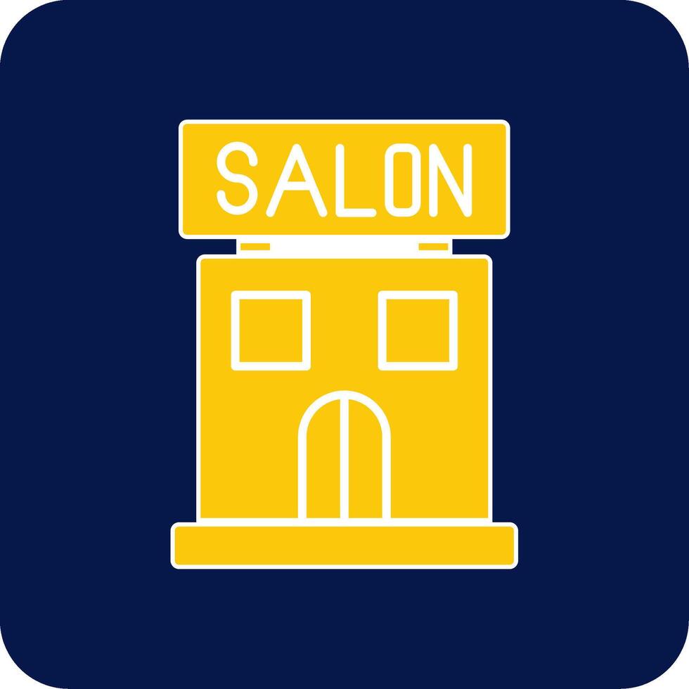 Salon Glyph Square Two Color Icon vector