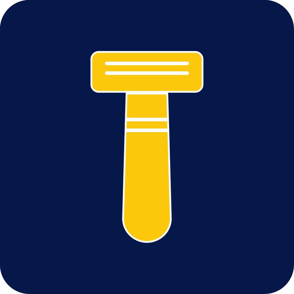 Shaving Razor Glyph Square Two Color Icon vector