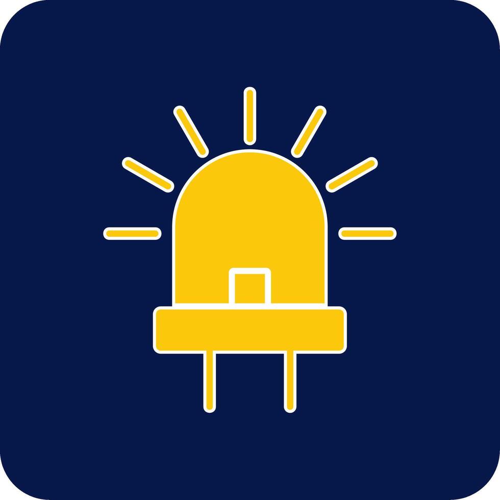 Led Glyph Square Two Color Icon vector
