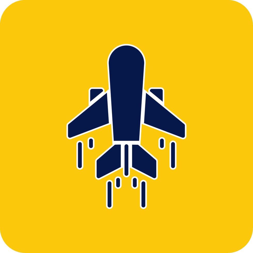 Air Transportation Glyph Square Two Color Icon vector