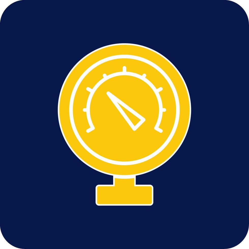 Pressure Meter Glyph Square Two Color Icon vector