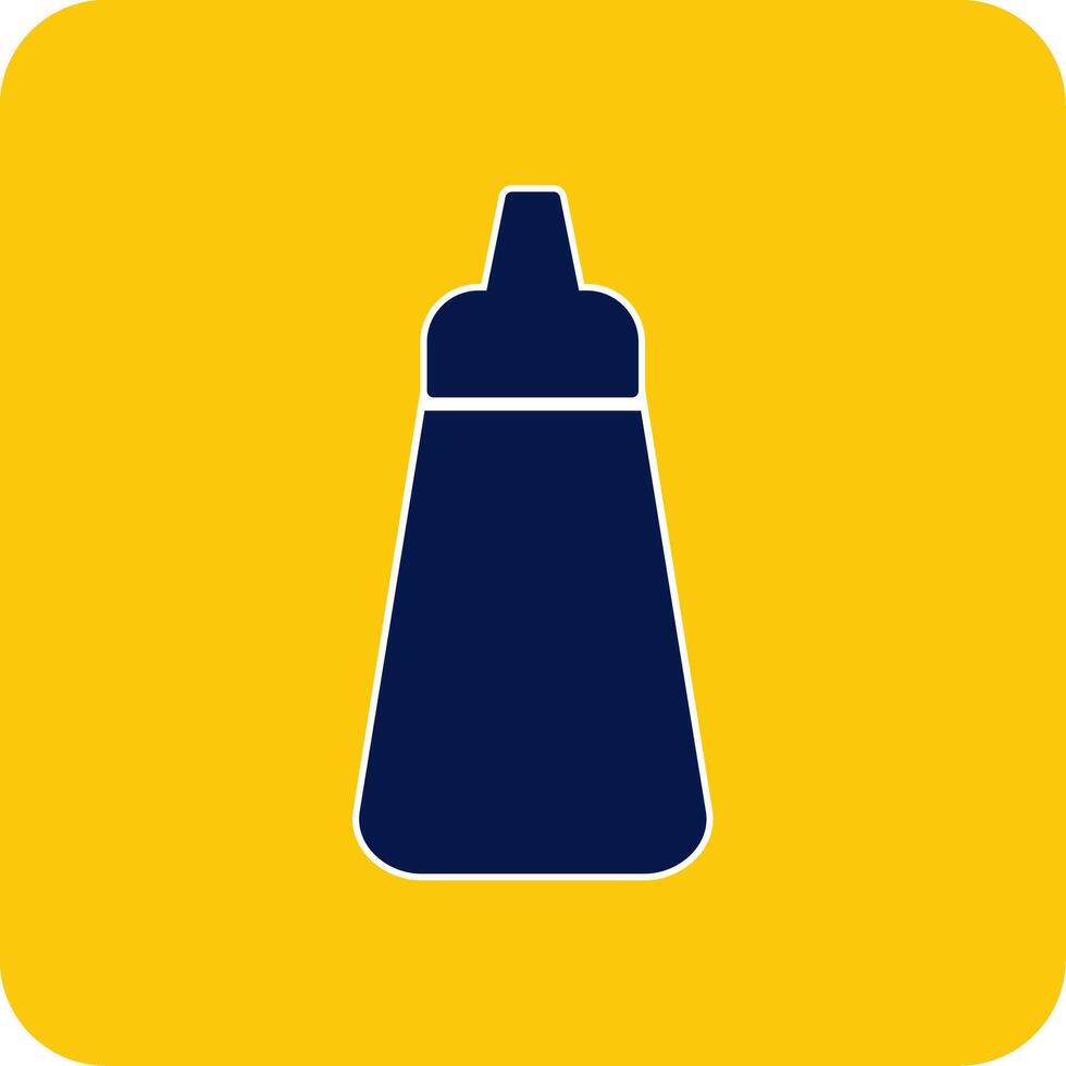 Ketchup Glyph Square Two Color Icon vector