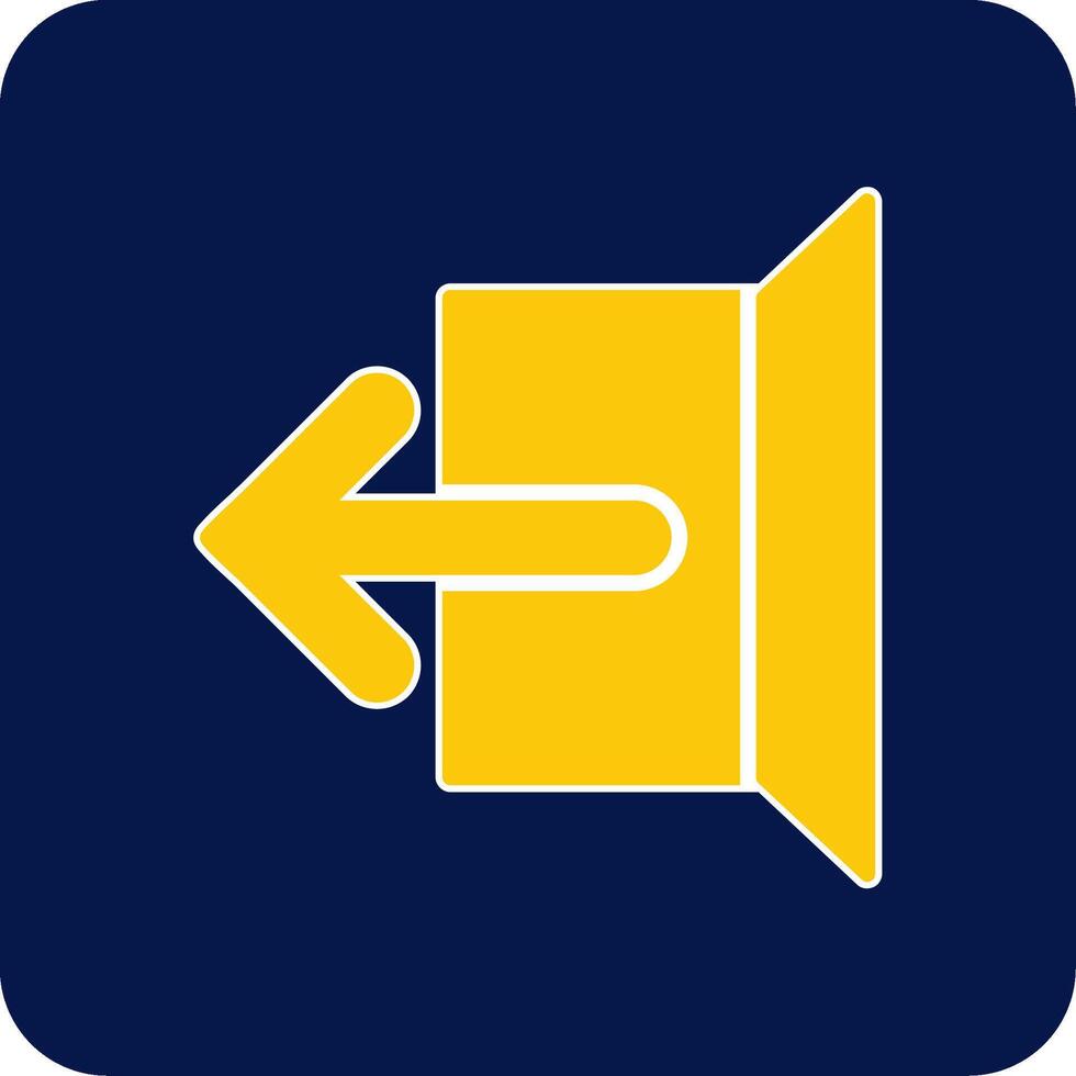 Logout Glyph Square Two Color Icon vector