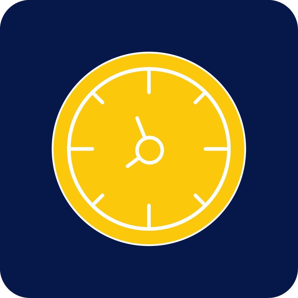 Time Glyph Square Two Color Icon vector