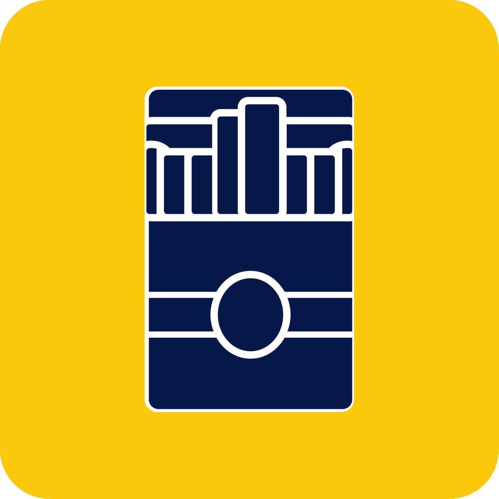 Cigarette Pack Glyph Square Two Color Icon vector