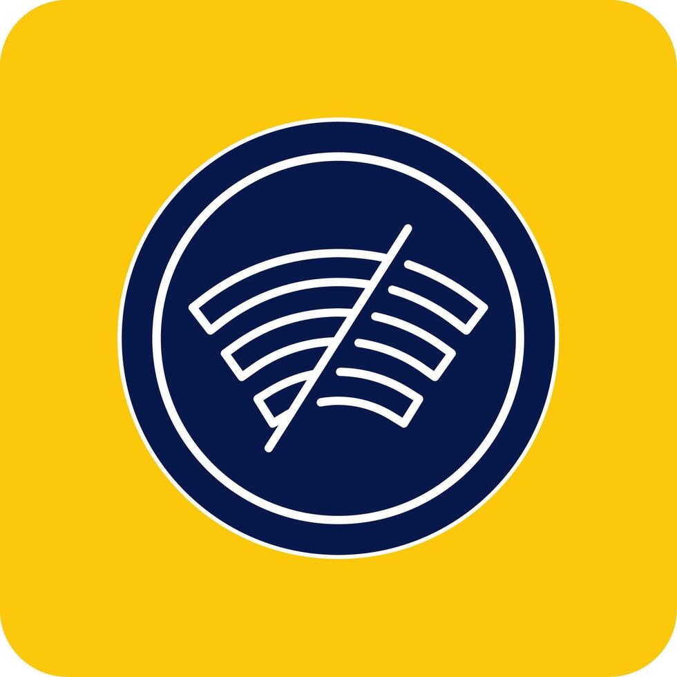 Disconnected Glyph Square Two Color Icon vector