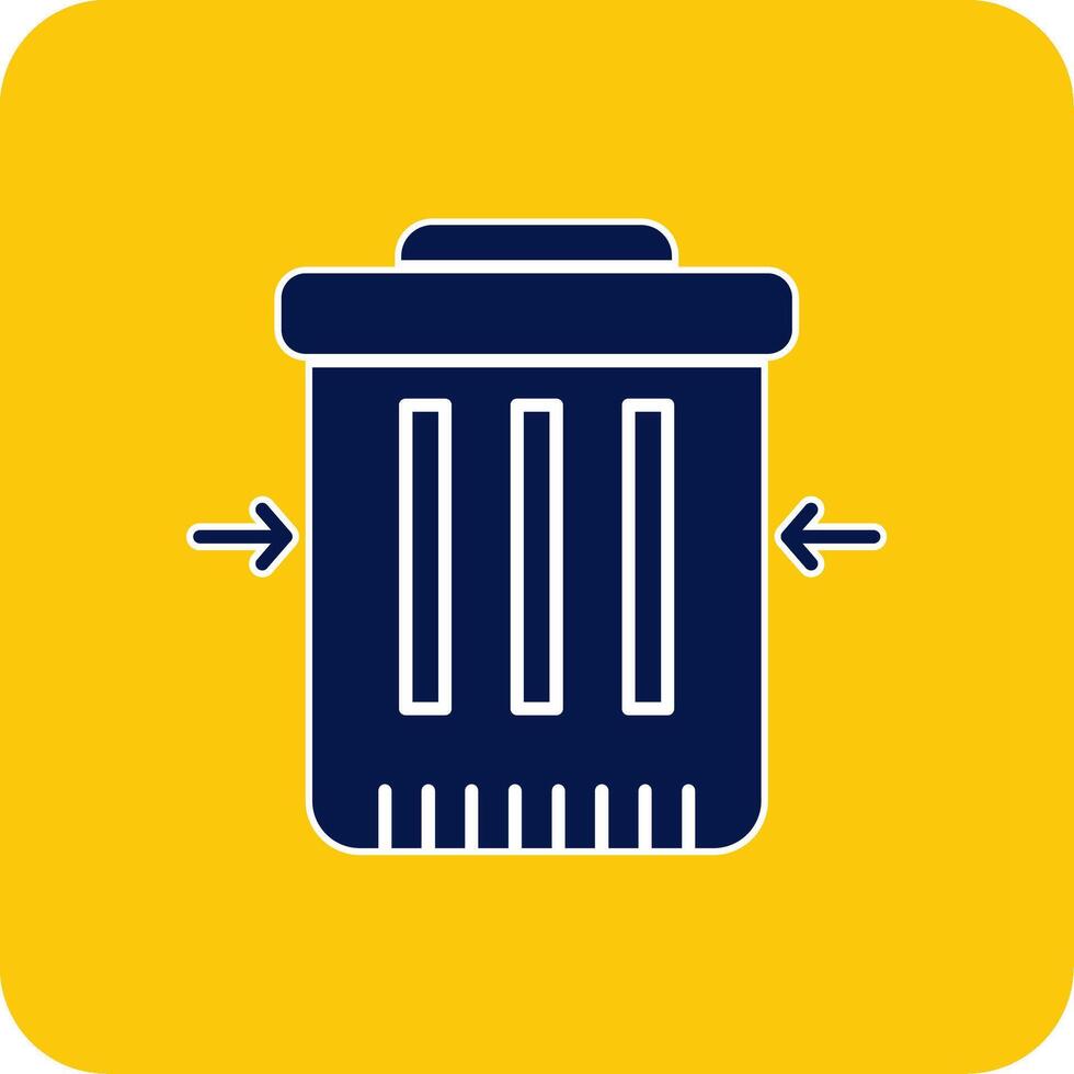 Waste Reduction Glyph Square Two Color Icon vector
