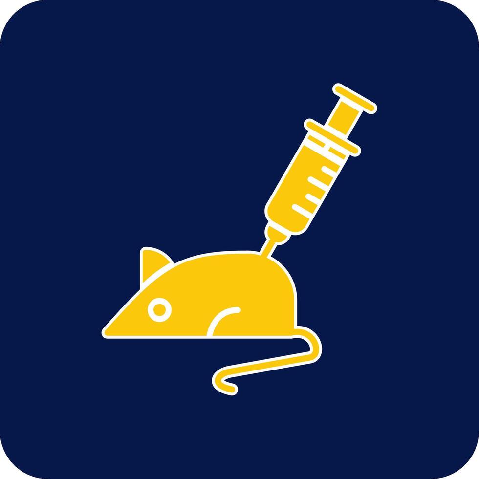 Animal Testing Glyph Square Two Color Icon vector
