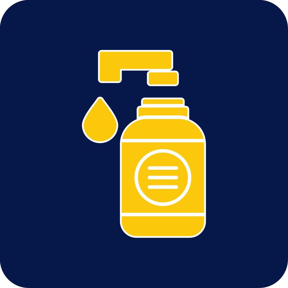 Hand Soap Glyph Square Two Color Icon vector