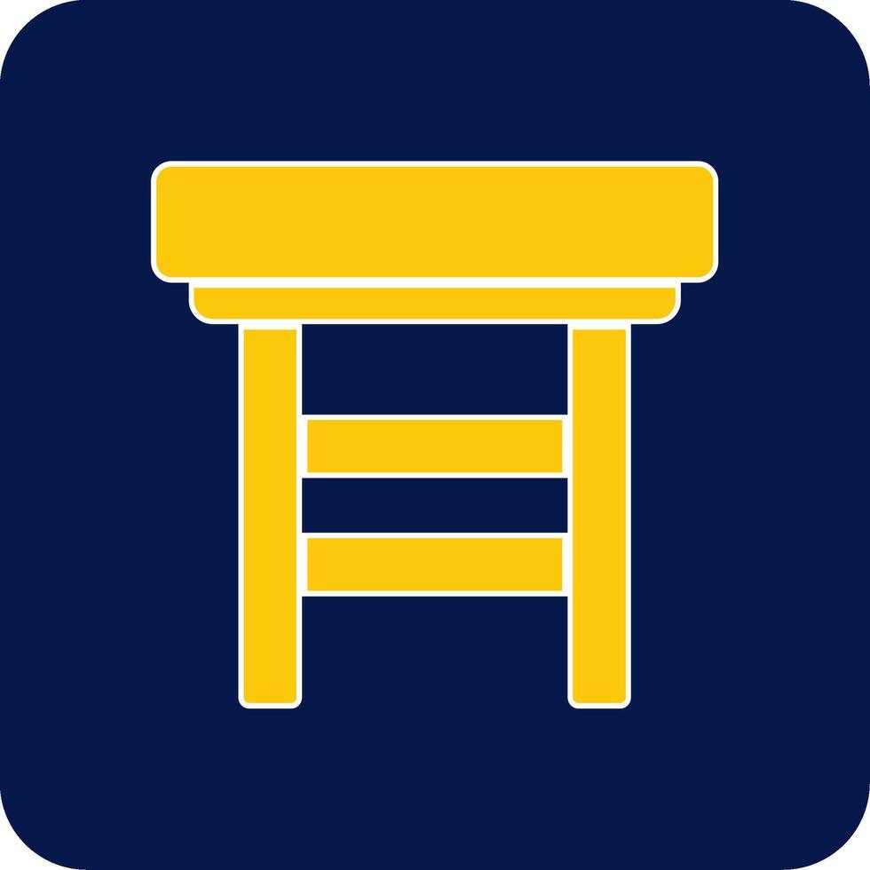 Stool Glyph Square Two Color Icon vector