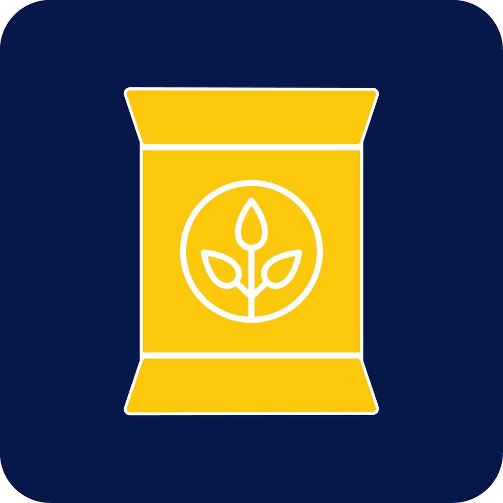 Fertilizer Glyph Square Two Color Icon vector