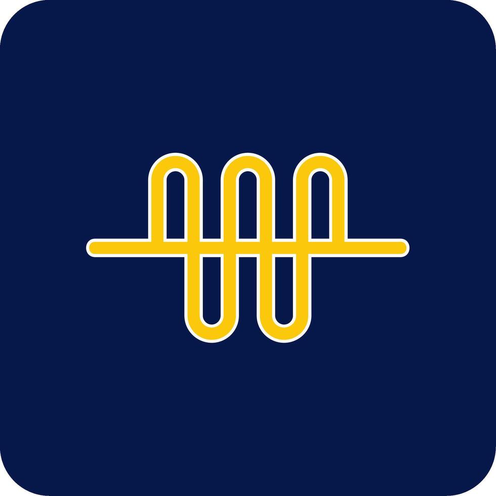 Audio Wave Glyph Square Two Color Icon vector