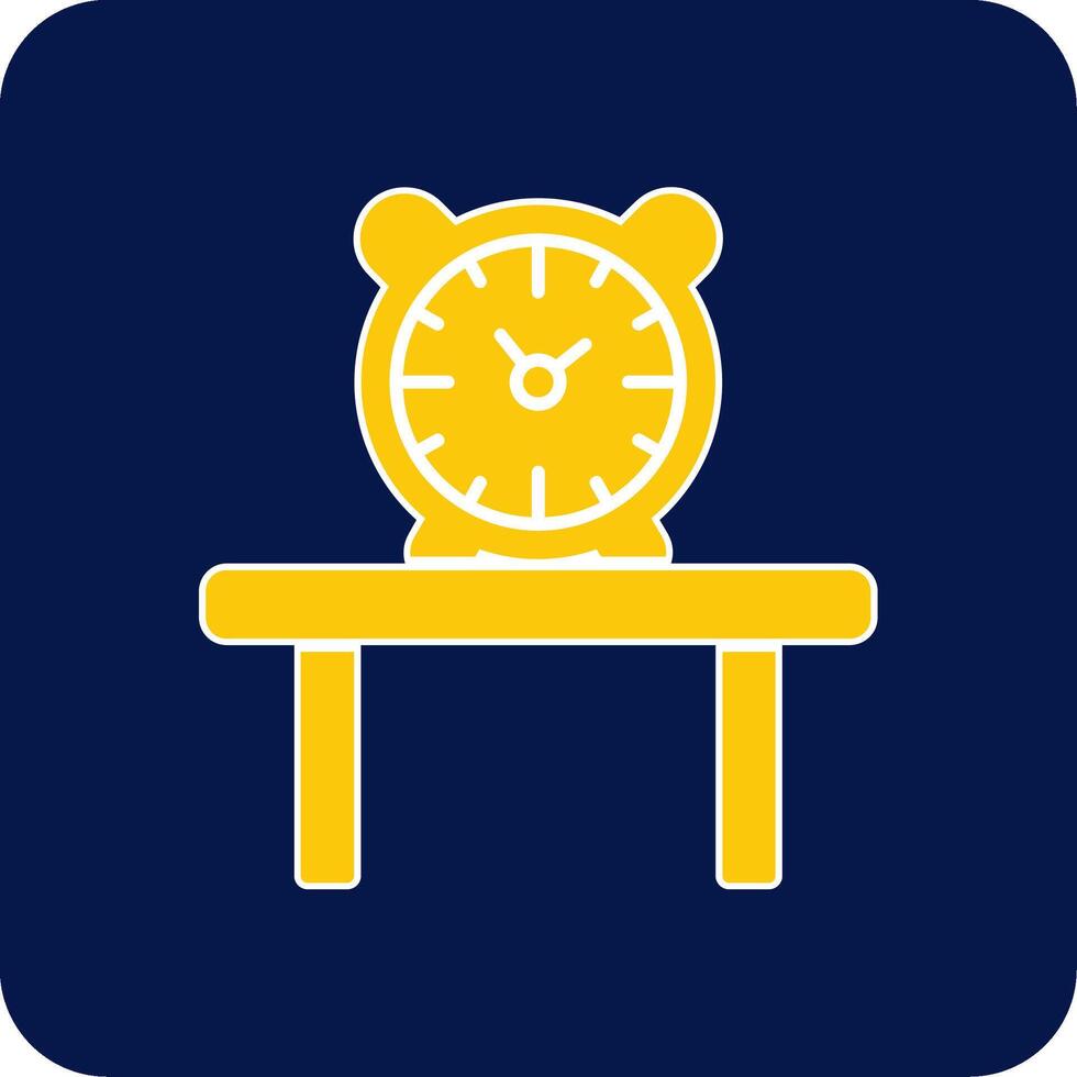 Table Watch Glyph Square Two Color Icon vector