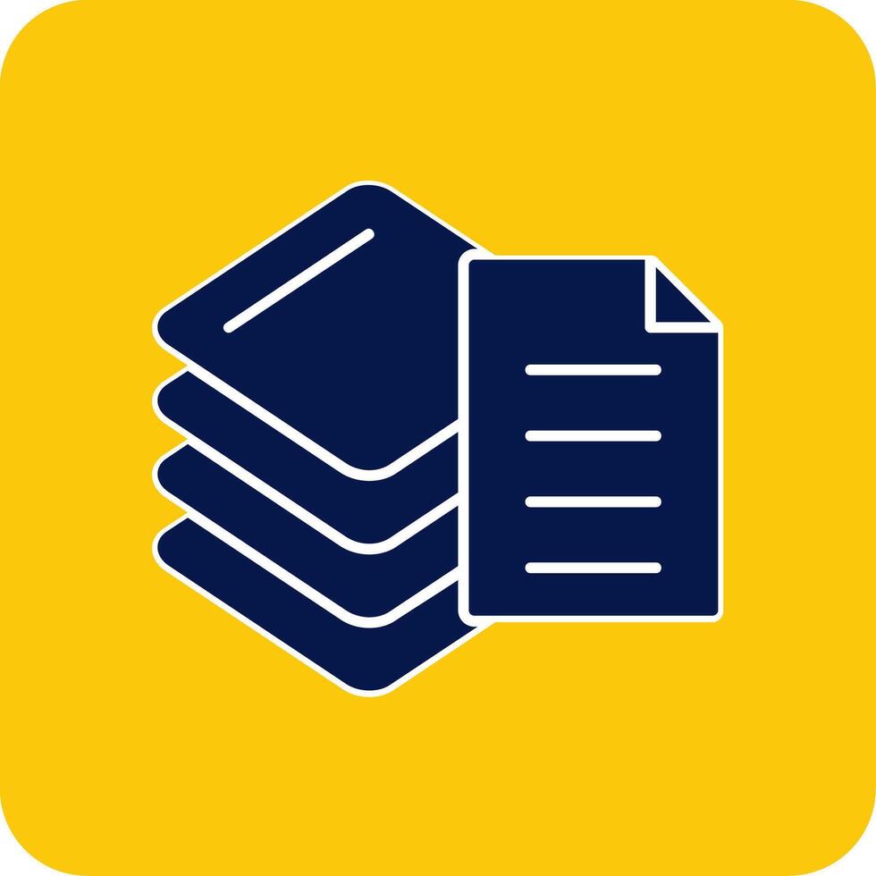 Stacks Glyph Square Two Color Icon vector