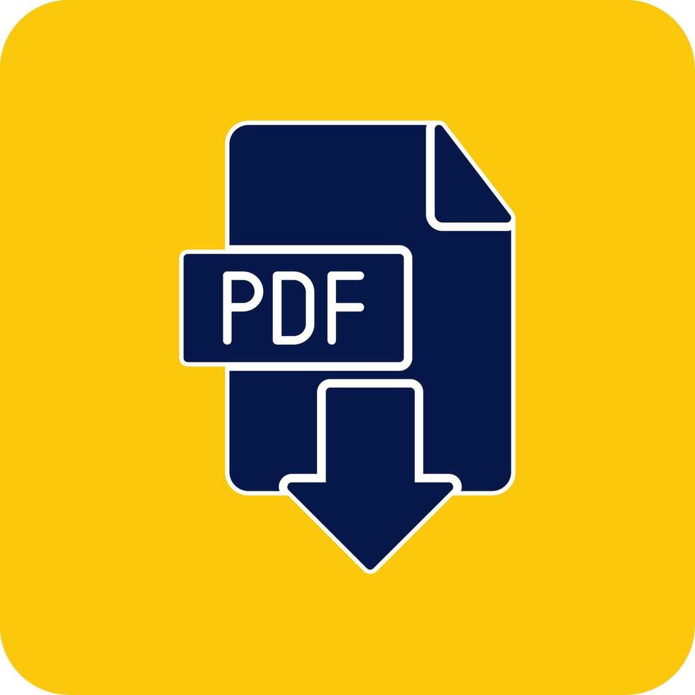 descargar pdf glifo cuadrado dos color icono vector