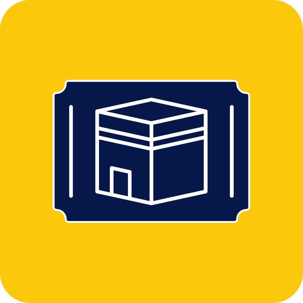 Decoration Glyph Square Two Color Icon vector