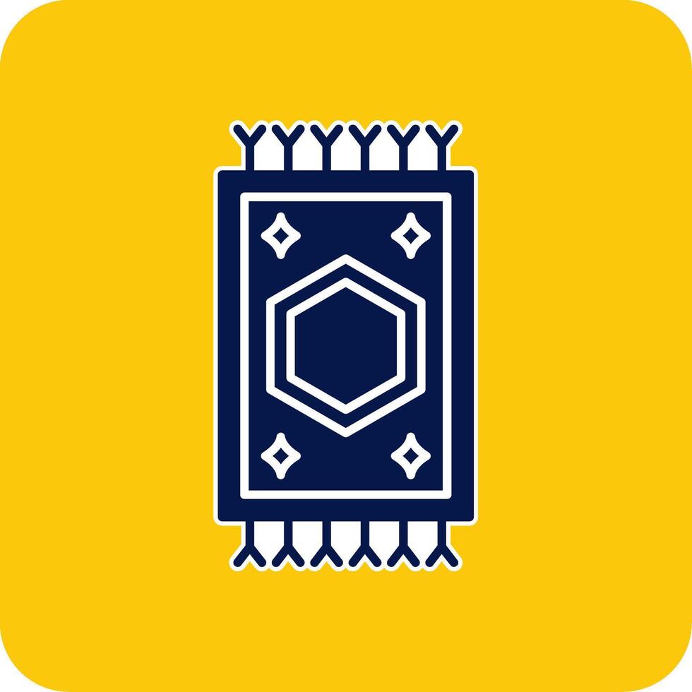 Carpet Glyph Square Two Color Icon vector