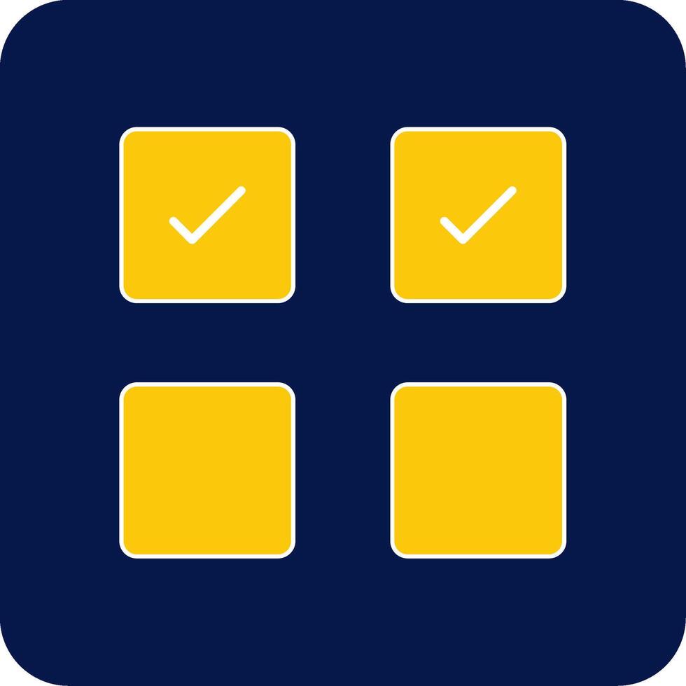 Check Box Glyph Square Two Color Icon vector
