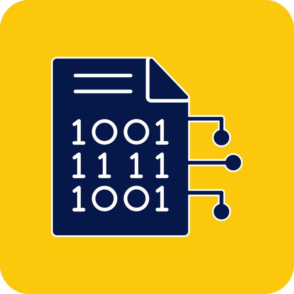 Encryption Data Glyph Square Two Color Icon vector