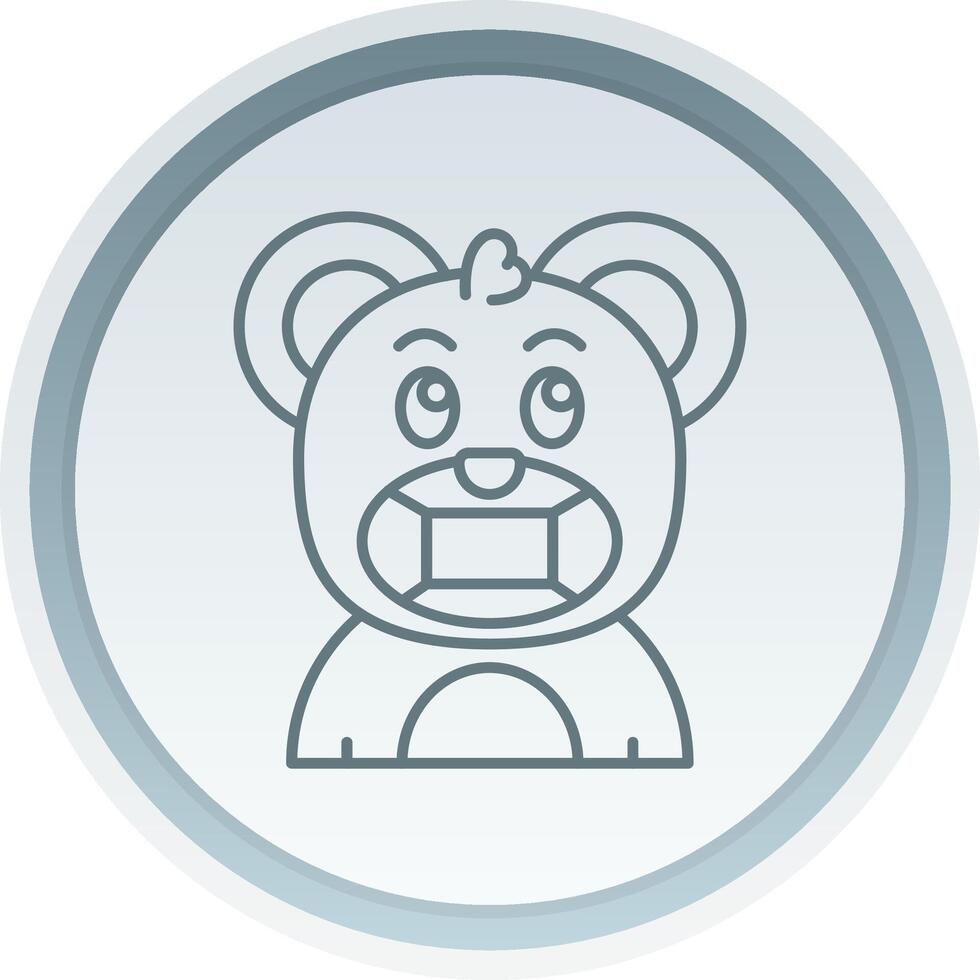 Face mask Linear Button Icon vector