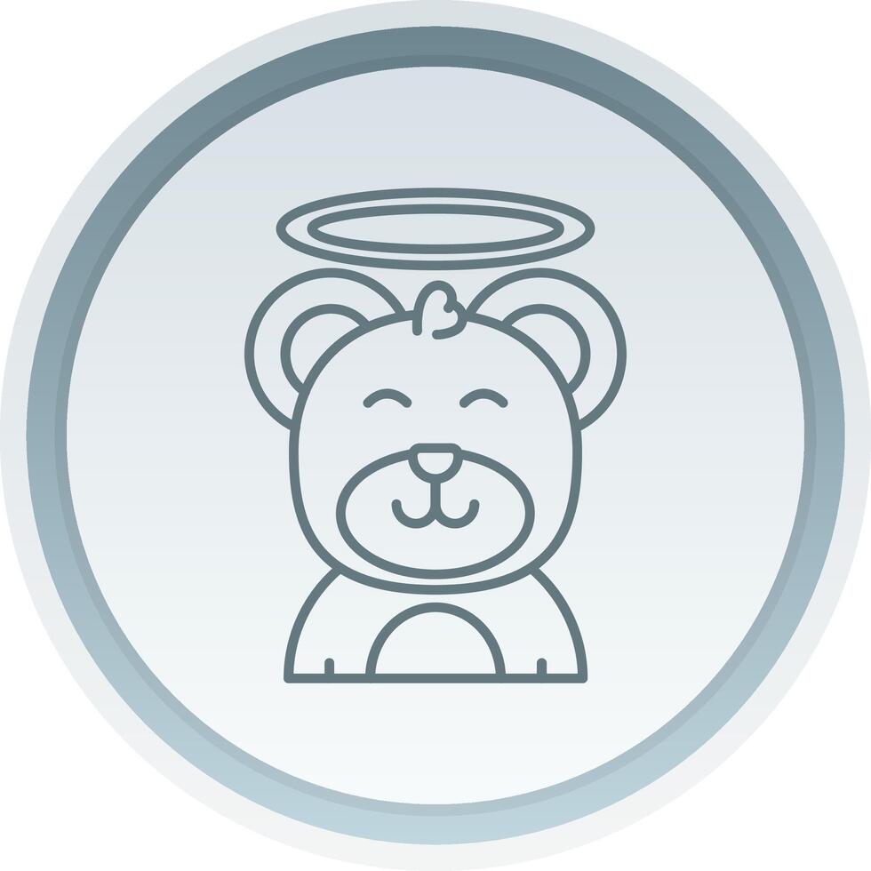 Angel Linear Button Icon vector