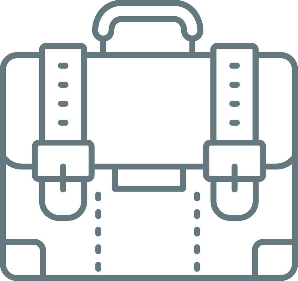 Suitcase Linear Button Icon vector