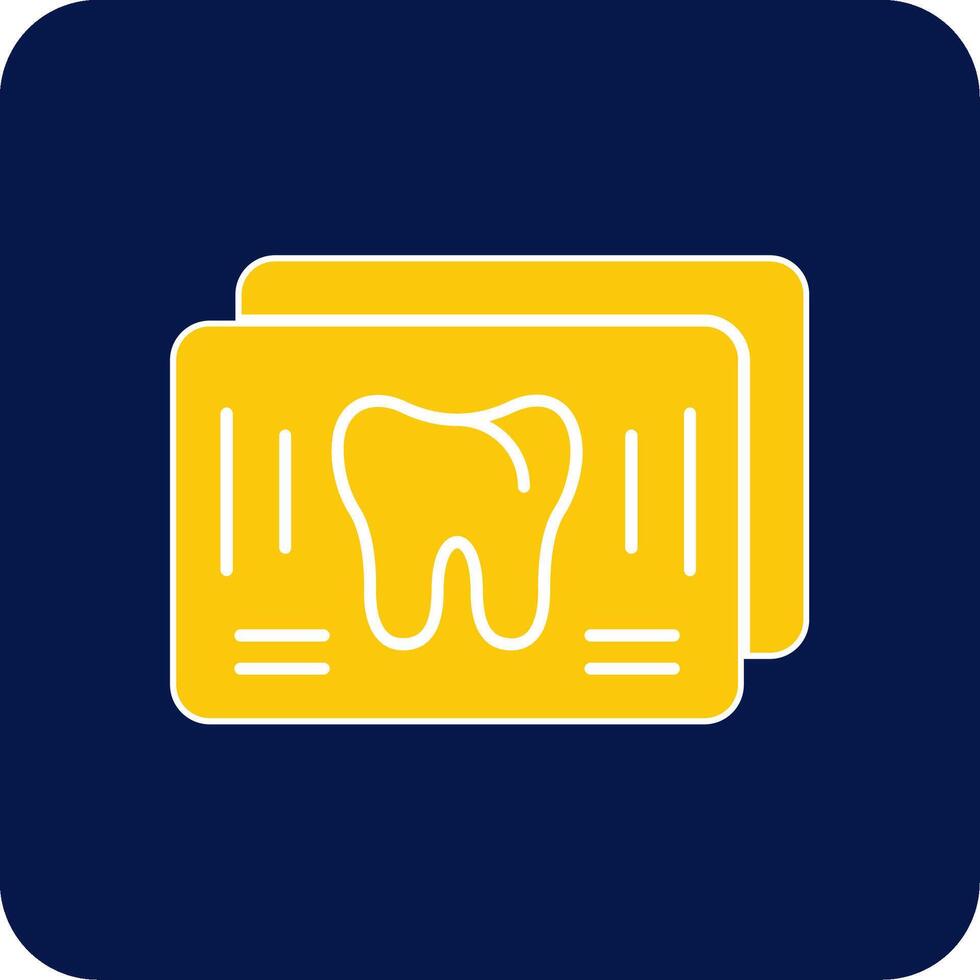 X Ray Glyph Square Two Color Icon vector