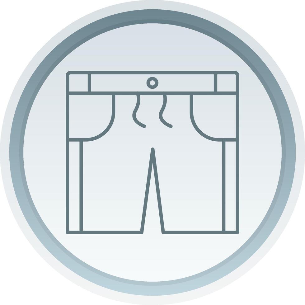 pantalones cortos lineal botón icono vector