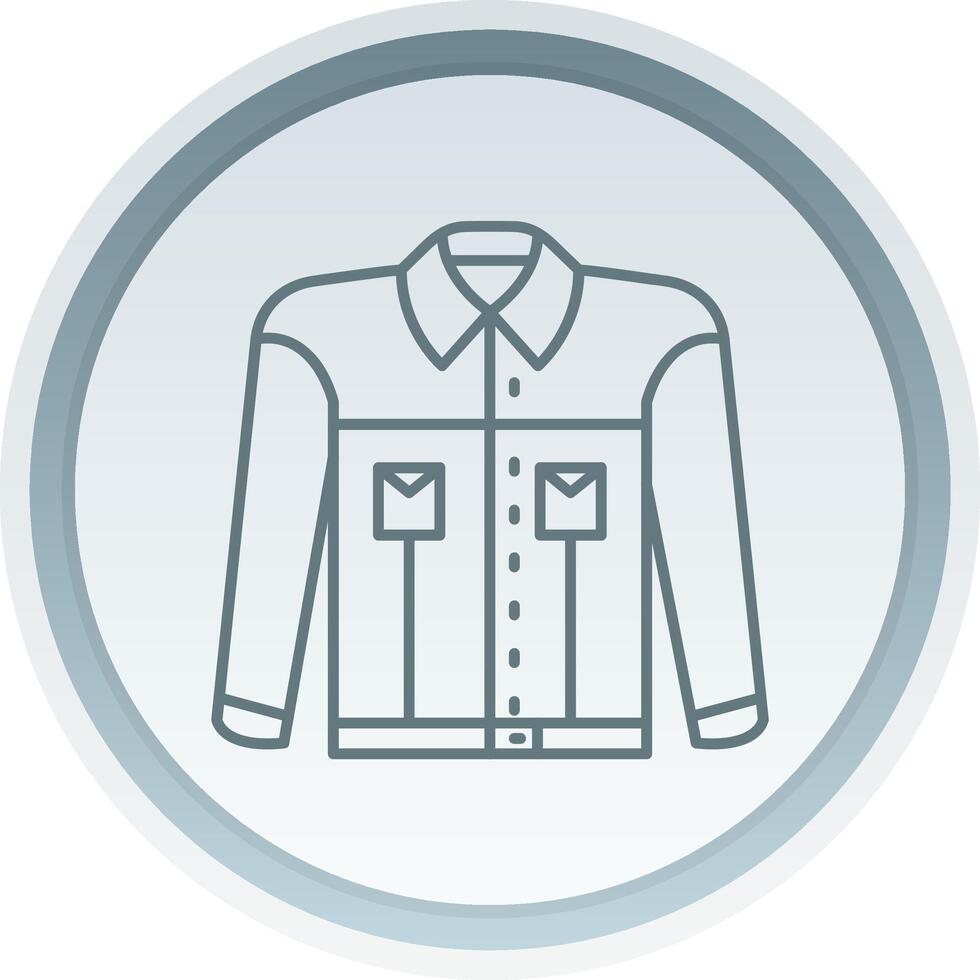 chaqueta lineal botón icono vector