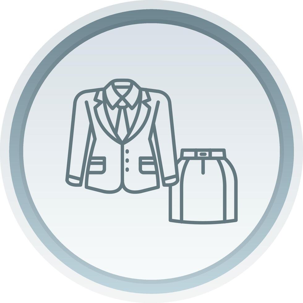 Women suit Linear Button Icon vector