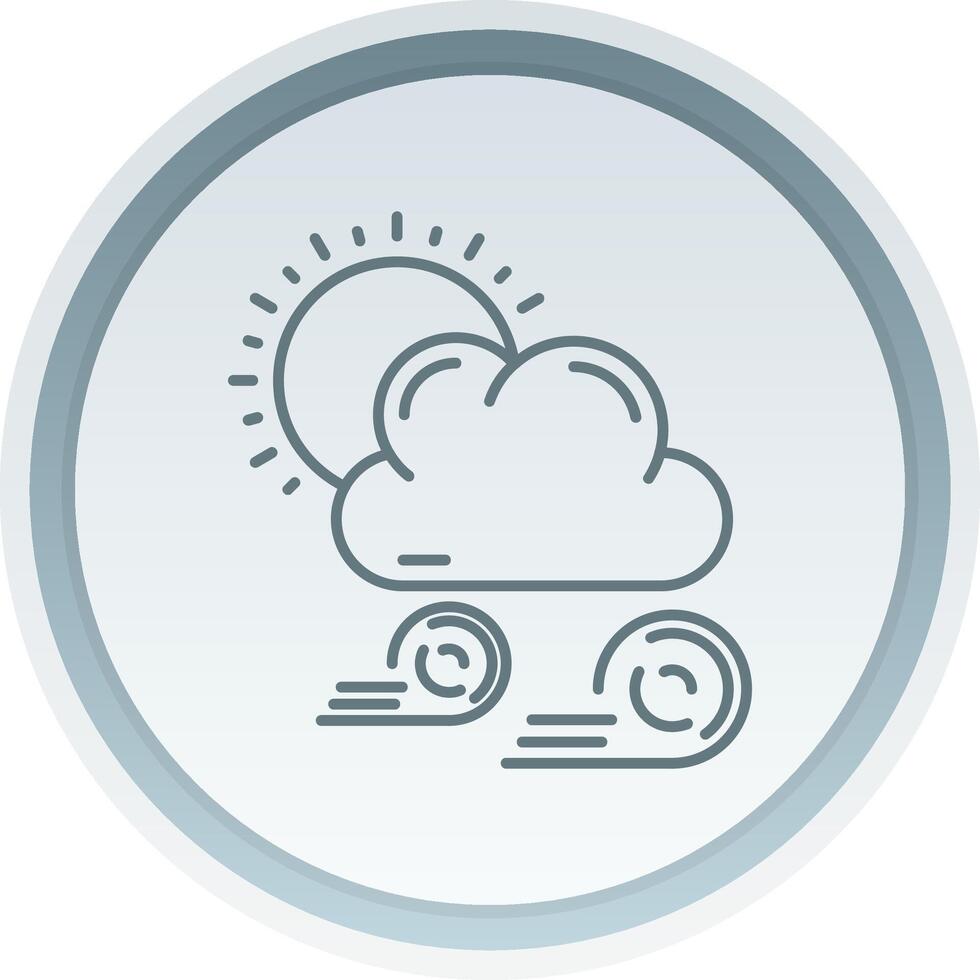Weather Linear Button Icon vector