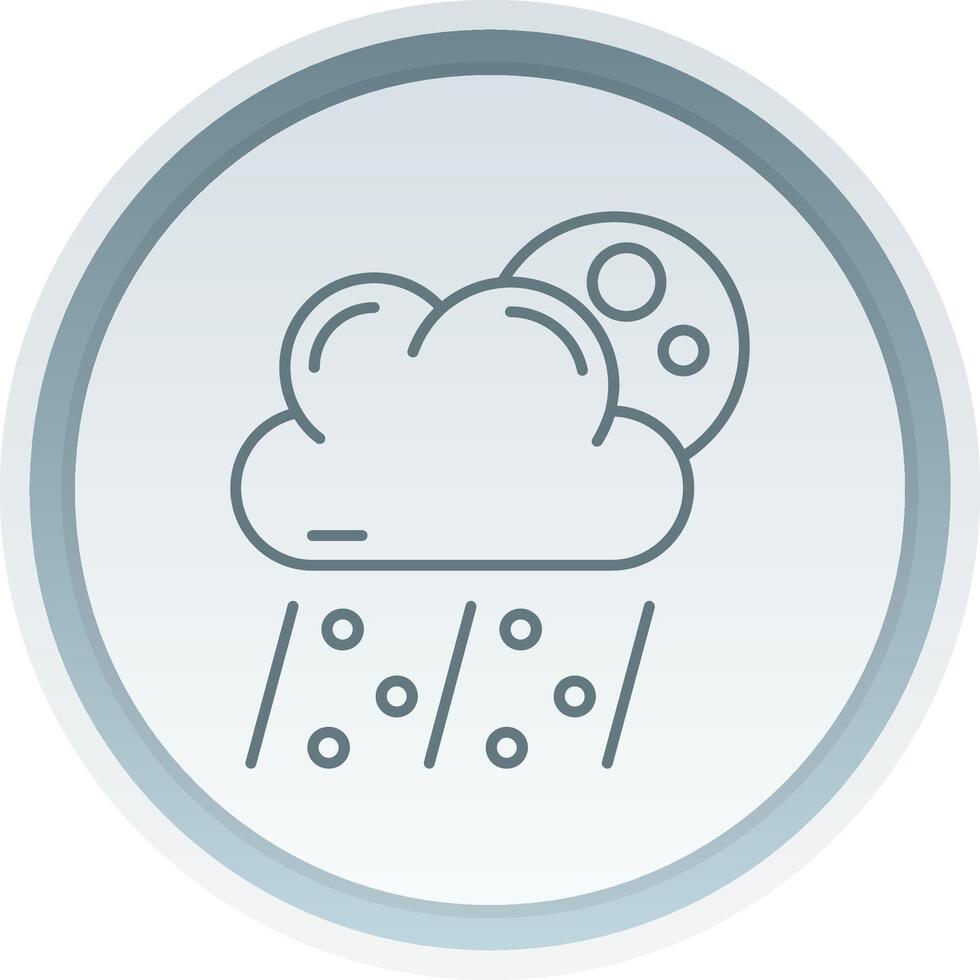 Hail Linear Button Icon vector