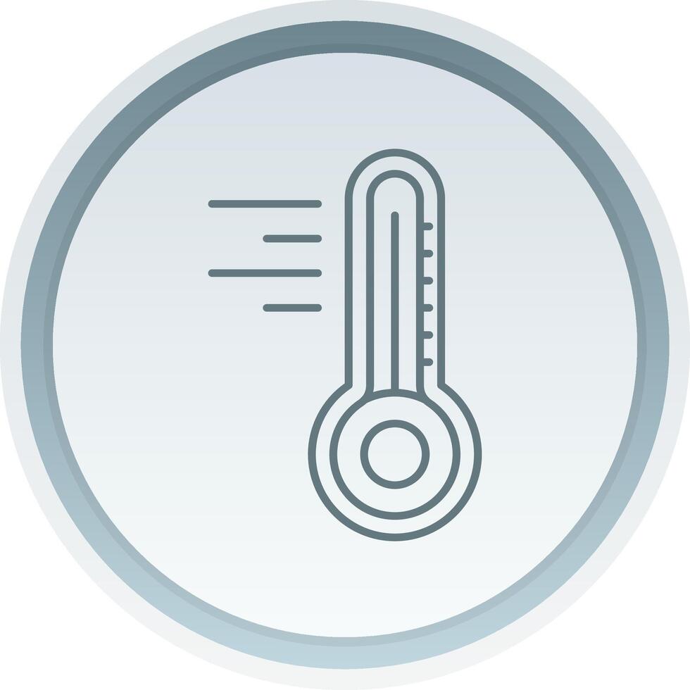 termómetro lineal botón icono vector
