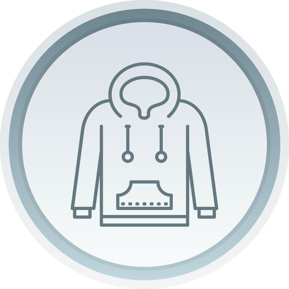Hoodie Linear Button Icon vector