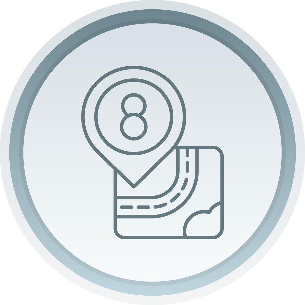 Eight Linear Button Icon vector