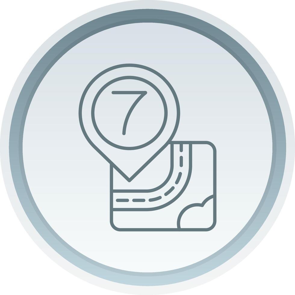 Seven Linear Button Icon vector
