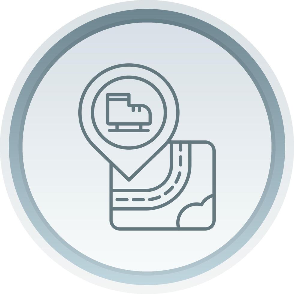 Skate Linear Button Icon vector