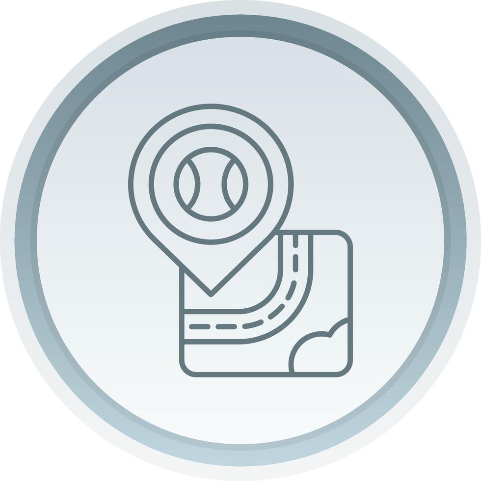 Tenis Linear Button Icon vector