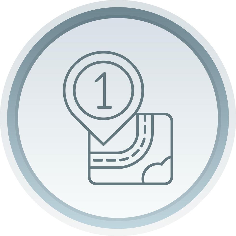 One Linear Button Icon vector