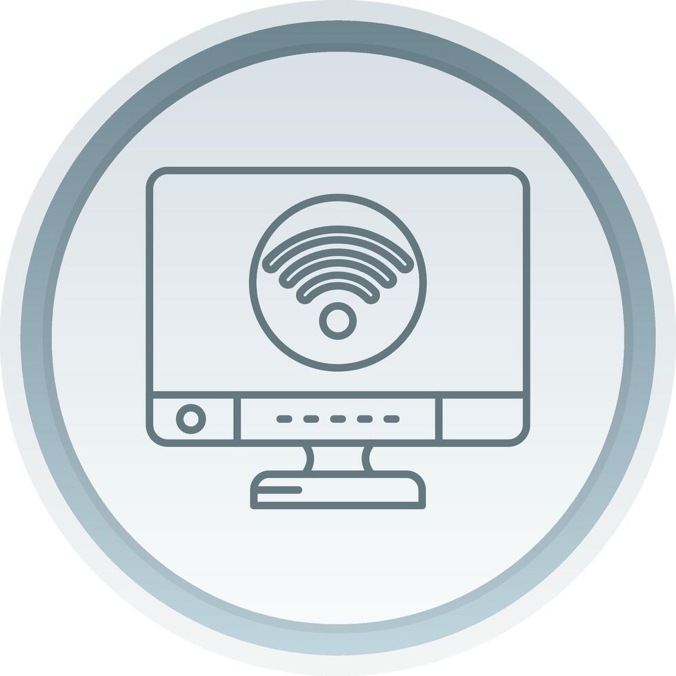 Wifi Linear Button Icon vector