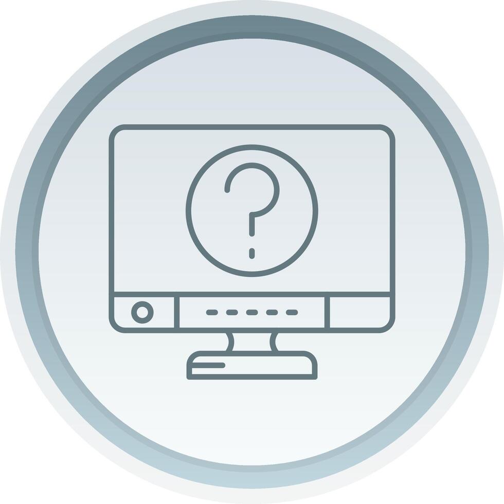 Question Linear Button Icon vector