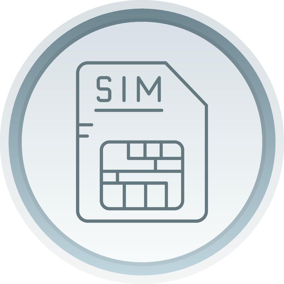 sim lineal botón icono vector