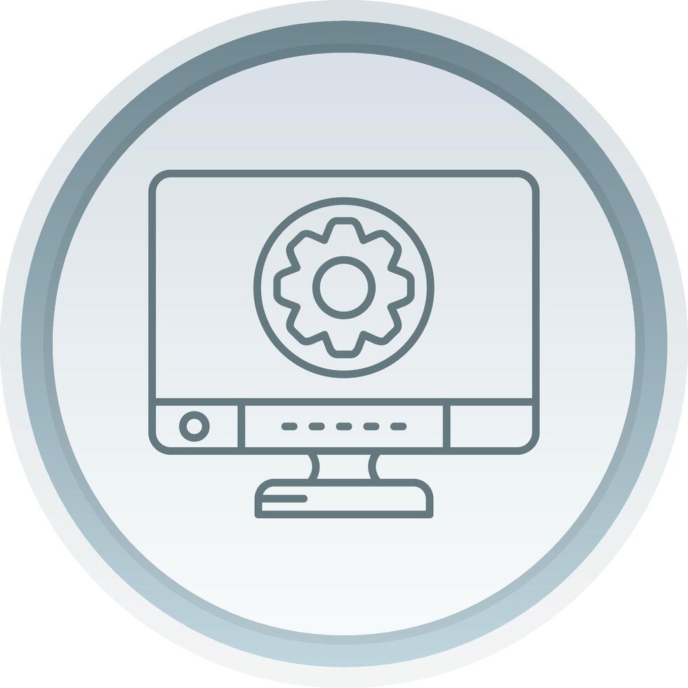 Settings Linear Button Icon vector