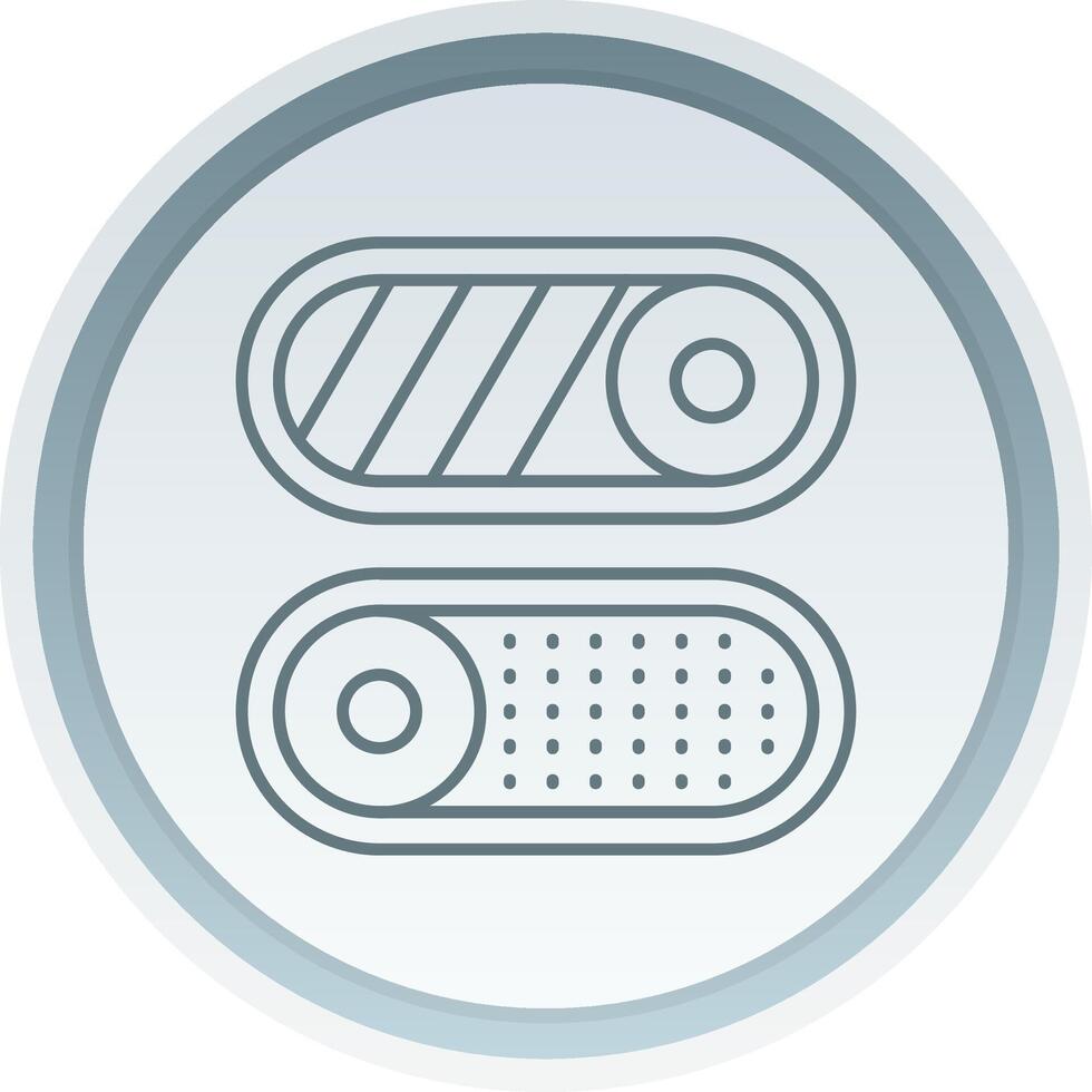 Toggle Linear Button Icon vector
