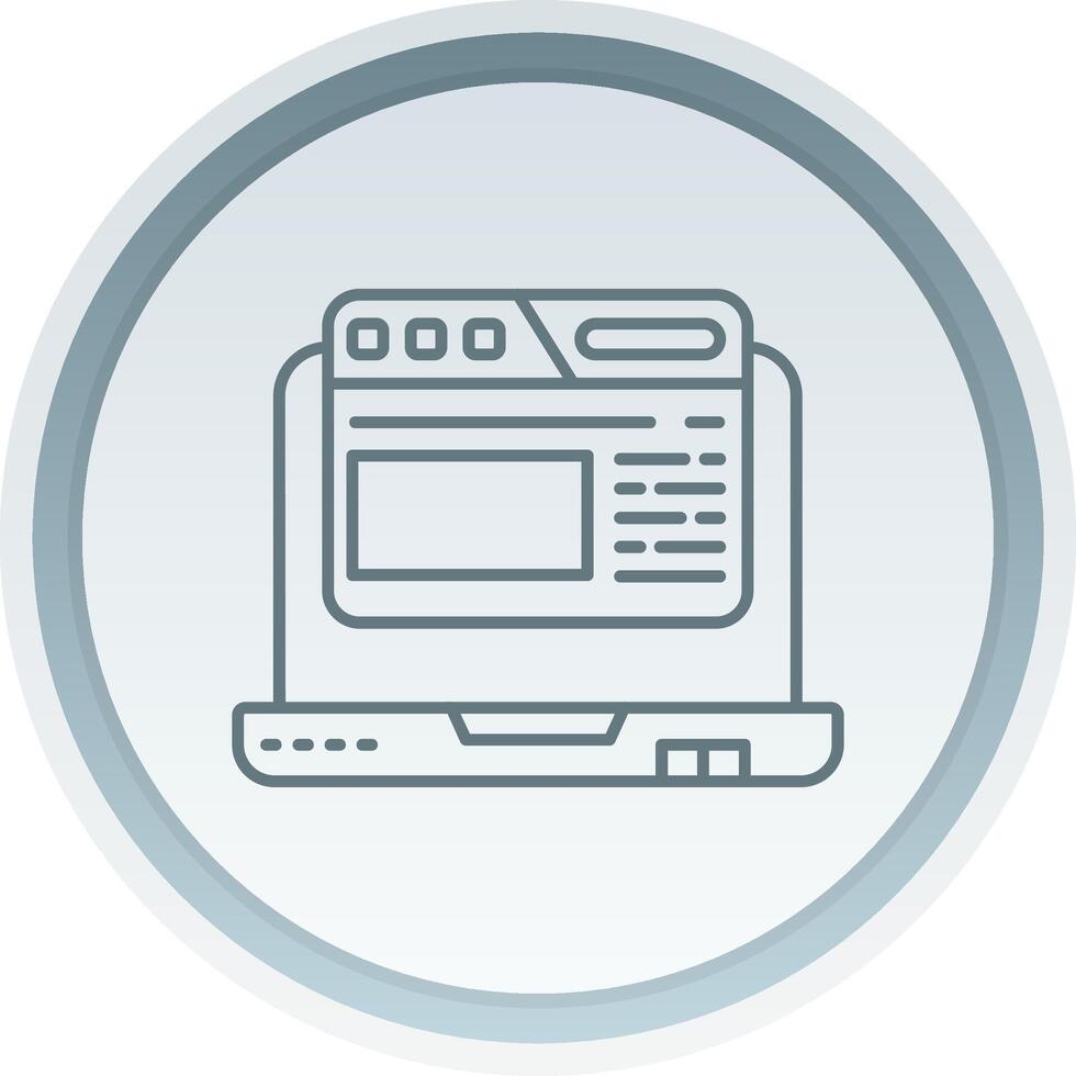 Browser Linear Button Icon vector