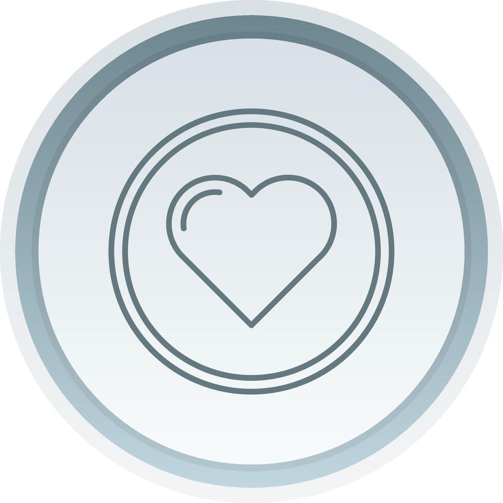 Heart Linear Button Icon vector