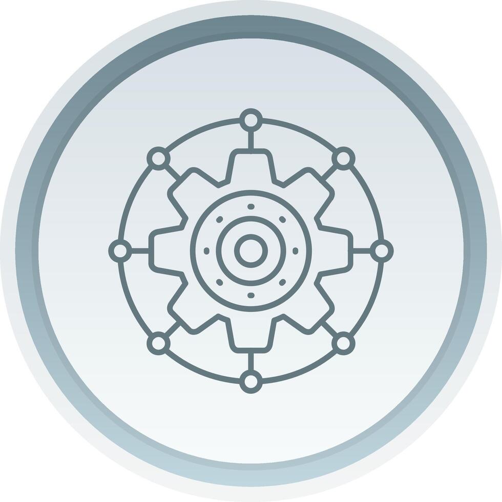 Setting Linear Button Icon vector